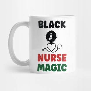 Black Nurse Magic, Nurse, Black Women, Afro Puff, Black Hair, Natural Hair Mug